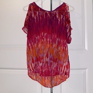 Women's XS EXPRESS Blouse Pink Purple‎ Orange
